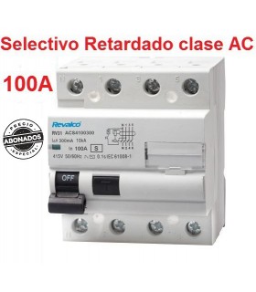 Diferencial Selectivo 100A, 4P 300mA Retardado