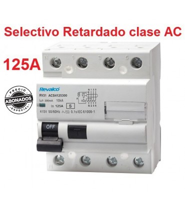 Diferencial Selectivo 125A, 4P 300mA Retardado