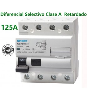 Diferencial Selectivo AS 125A, 4P 300mA Superinmunizado