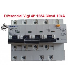 Diferencial Vigi 4P 125A 30mA 10kA