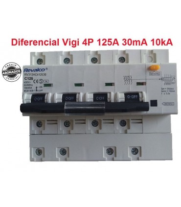 Diferencial Vigi 4P 125A 30mA 10kA