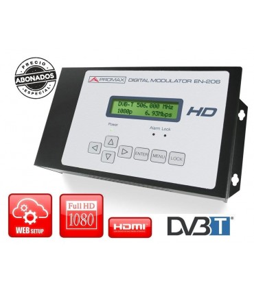 Modulador HD DVB-T (TDT) Promax EN-206 Lite