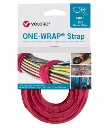 Bridas Reutilizables rojo ONE-WRAP® STRAP 25 unidades