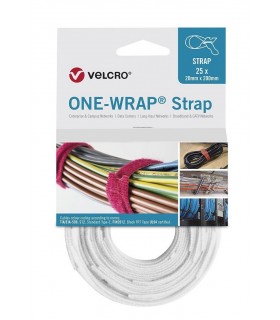 Bridas Reutilizables blanca ONE-WRAP® STRAP 20x200mm