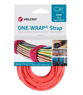 ONE-WRAP Bridas Reutilizables naranja 20x200mm