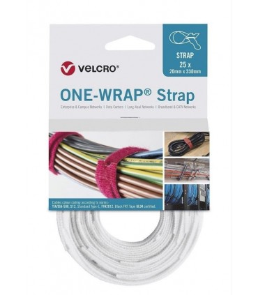Bridas Reutilizables Blanco ONE WRAP 20x330mm