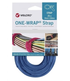 Bridas Reutilizables Velcro azul 20x330mm