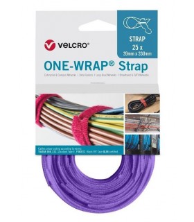Bridas Reutilizables Velcro lila 20x330mm