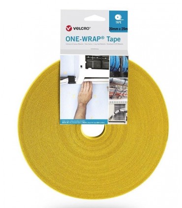 Velcro ONE-WRAP® TAPE 20mm x 25 metros amarillo