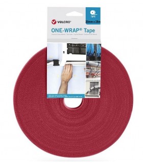 Velcro ONE-WRAP® TAPE 20mm x 25 metros rojo