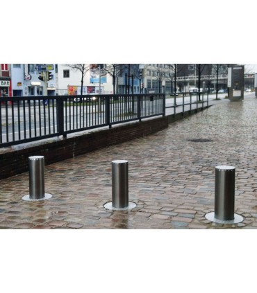 Bolardo fijo en acero inoxidable 570mm. con leds