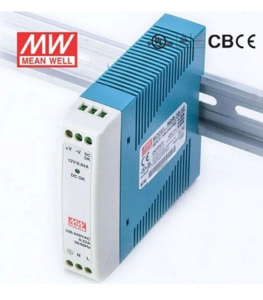Fuente de alimentación rail DIN -12 10W Mean Well