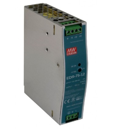 Fuente de alimentación EDR 75W rail DIN EDR-75-12 Mean Well