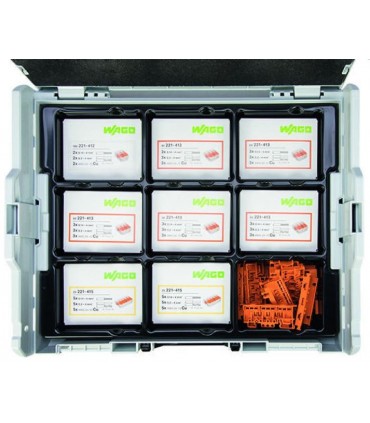 Maletín Conectores WAGO 410 unidades +Tijeras crimpado
