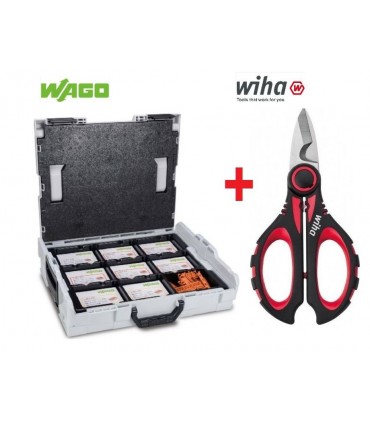 Maletín Conectores serie WAGO 410 unidades +Tijeras crimpado