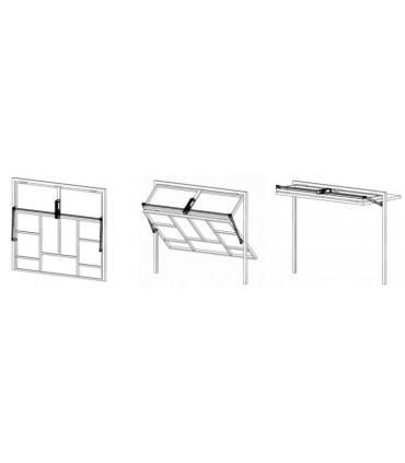 Kit brazos rectos telescópico 2 metros para motor BASIC01