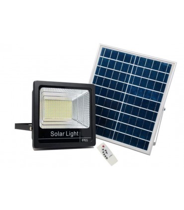 Foco Solar 25W con Control Remoto, 6500ºK 465Lm