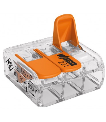 Conectores WAGO 221-413 4.0mm²  3 vías