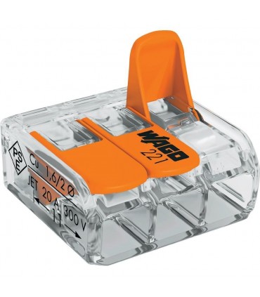 Conector WAGO 221-613 6.0mm²  3 vías