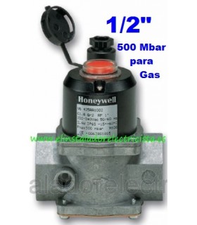 Electroválvula de gas con rearme manual N/C 220V 1/2"