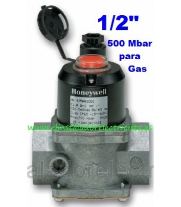 Electroválvula de gas con rearme manual N/C 220V 1/2"