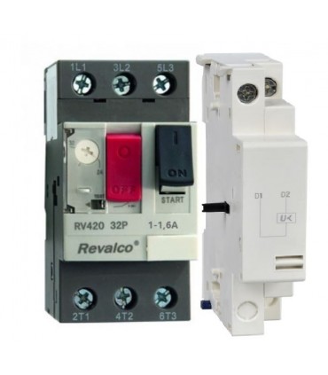 Bobina de emisión (35~70% Ue) 220~240VAC 50/60Hz para guardamotor Revalco