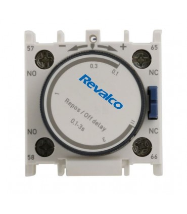 Temporizador neumático a la desconexión 0.1~3seg. 1N/C 1N/O Revalco