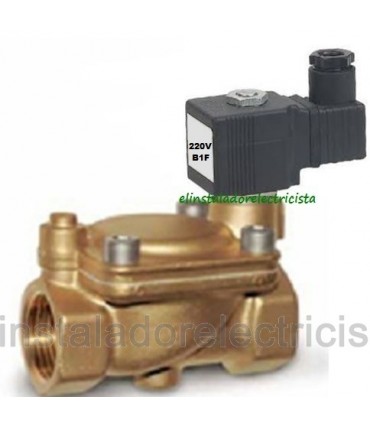 Electroválvula agua servocomandada 1" 16bar N/C 220V 