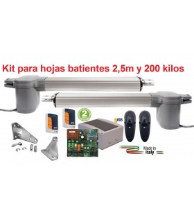 Kit 2 motores puertas batientes de hasta 2,5 m de 200 kg. VDS