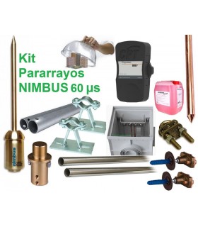 Kit Pararrayos NIMBUS 60µs con avance de cebado electrónico Cirprotec