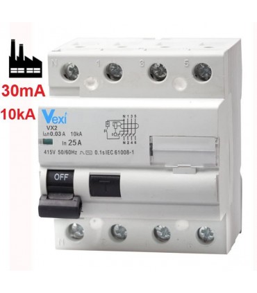 Diferencial 25 Amp. 4 polos 10kA 30mA Clase "AC"