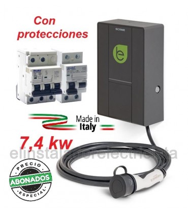 Wallbox SCAME 7,4Kw Tipo 2 manguera 5m.
