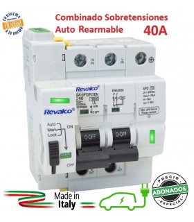 Sobretensiones 40A combianado con Rearme Automático Permanentes + Transitorias