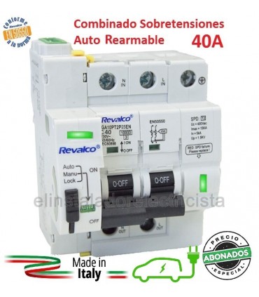 Sobretensiones 40A combianado con Rearme Automático Permanentes + Transitorias