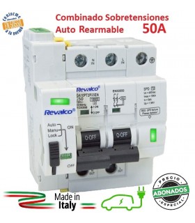 Sobretensiones 50A combianado con Rearme Automático Permanentes + Transitorias