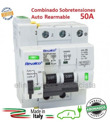 Sobretensiones 50A combianado con Rearme Automático Permanentes + Transitorias