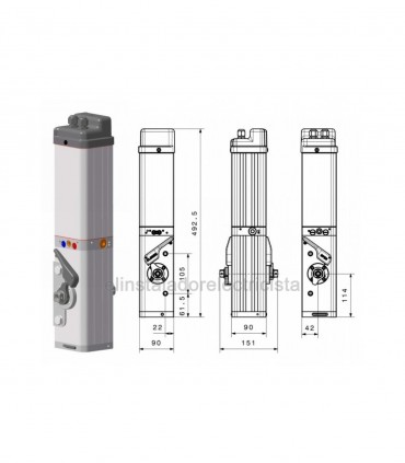 KIT Motor hidráulico Medva HOME puertas basculantes con herraje Saxo