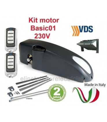 Kit motor brazo recto 230V Basculante 4 metros ancho
