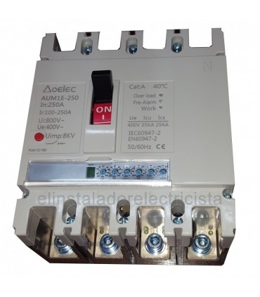 Automático caja moldeada 4 polos 800 Amp.