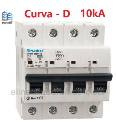 Automático 16A 4 Polos Curva-D 10kA