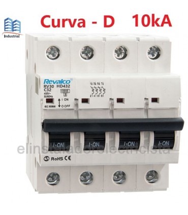 Automático 32A 4 Polos Curva-D 10kA