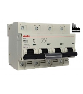 Magnetotérmico Tetrapolar Industrial de 100 Amperios 10KA