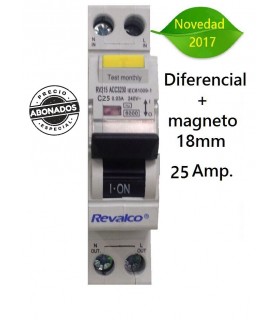 Diferencial + Automático VIGI 25A 1P+N, en 1 módulo