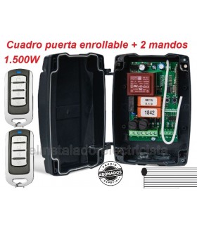 Cuadro puerta enrollable hasta 1500W con 2 mandos