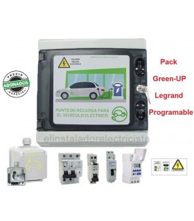 KIT monofásico con Protecciones + Toma Green-Up programable