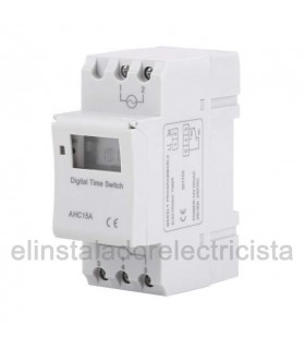 Reloj Digital Programable Electrónico Diario/Semanal carril Din 220V
