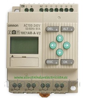 Zen 10C1AR-A-V2 Omron Sal. relé LCD RTC 240 AC
