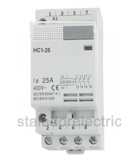 Contactor Modular 4 polos 25 Amperios bobina 230V