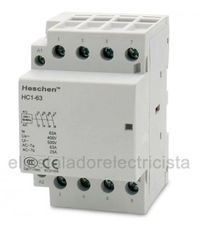 Contactor modular 4P 63A - 230Vca