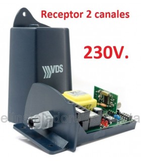 Receptor 2 canales 433.92mhz 230Vac SRM220 C2